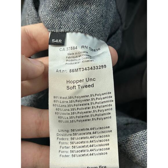 J Lindberg Blazer Size 42 Gray Wool Blend Hopper Soft Tweed Slim Fit Preppy - Picture 8 of 9